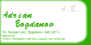 adrian bogdanov business card